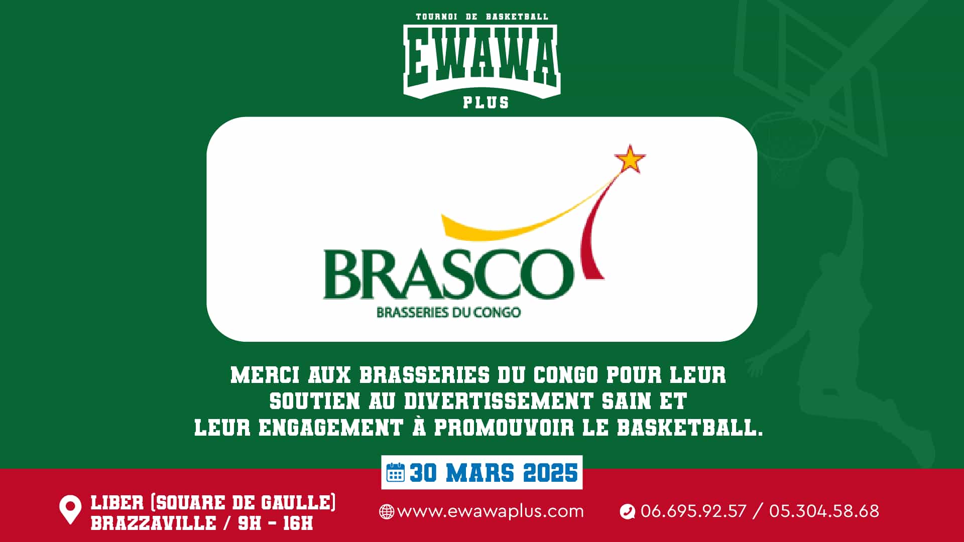 BRASCO, partenaire officiel du Tournoi Ewawa+